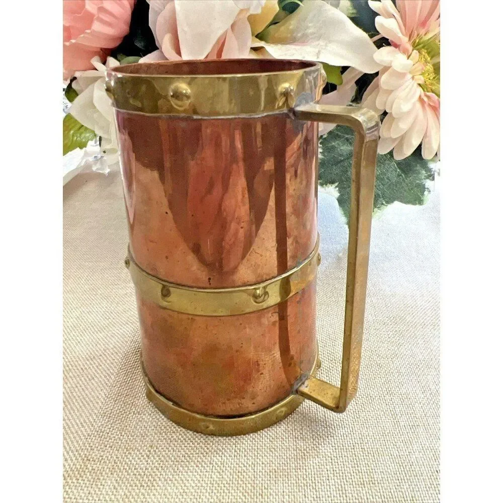 Vintage Hechden Mexican Brass & Copper Tankard – JGG Marked